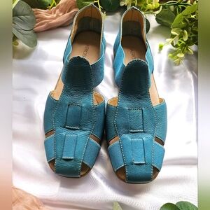 Sz 7.5 Aerosoles sandal/loafers turquoise worn once